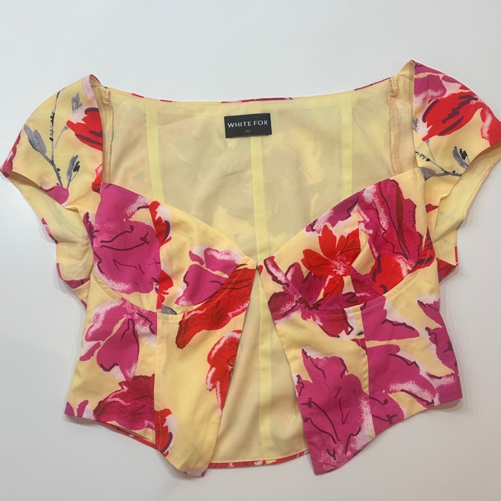 Floral Pink and Red Women's Top